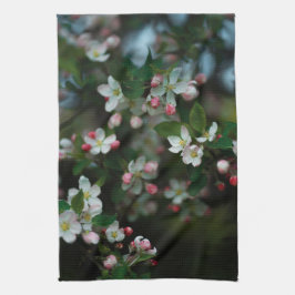 Blühender Apfelbaum, launischer Frühling Geschirrtuch