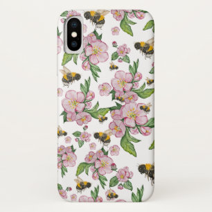 Blühender Apfelgarten mit Bienen-Aquarell Case-Mate iPhone Hülle