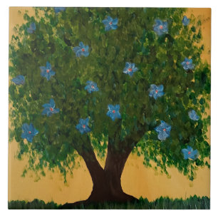 Blühender Baum Fliese
