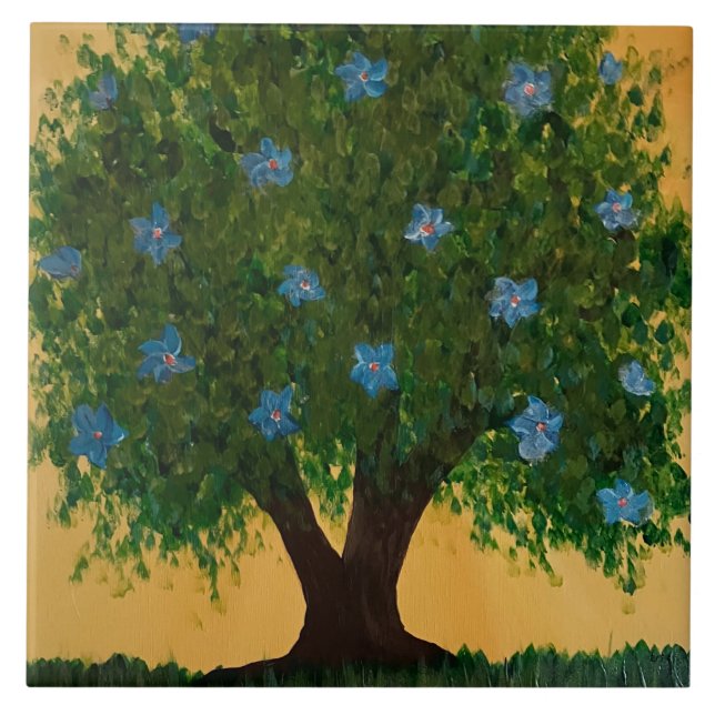 Blühender Baum Fliese (Vorderseite)