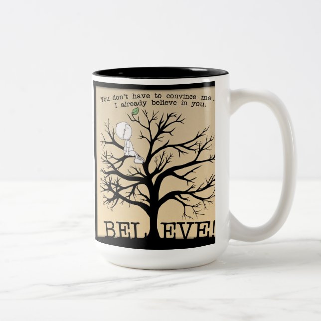 Blühender Baum Zweifarbige Tasse (Rechts)