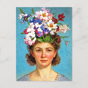 „Blühender Bouffant“ Anna - Kunst- und Blumen Gese Postkarte