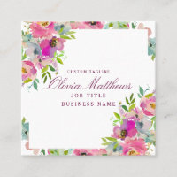 Blühender Chic Blush Pink Gerahmter Platz
