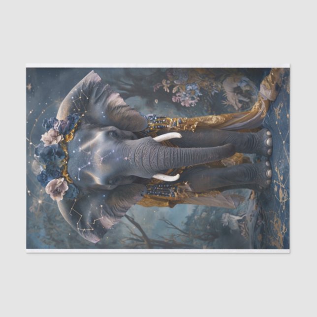 blühender Elefant Seidenpapier (Vorderseite)