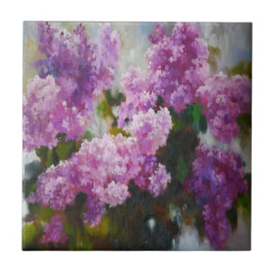 Blühender Flieder – Impressionistische Frühlingsbl Fliese