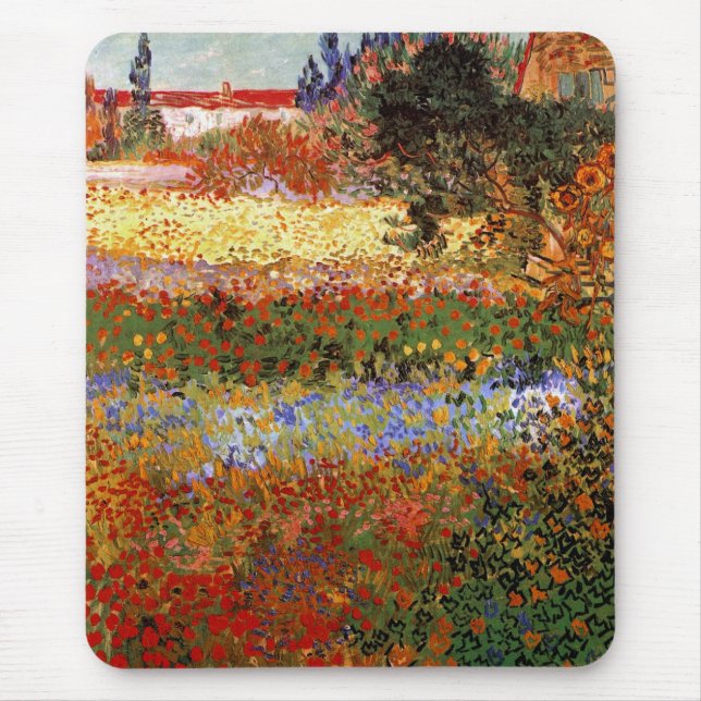 Blühender Garten (F430) Van Gogh Fine Art Mousepad (Vorne)