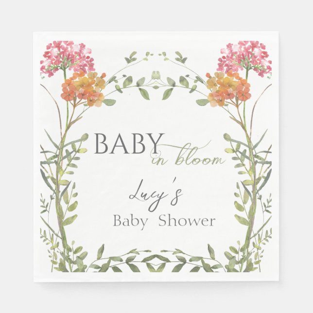 Blühender Garten Florals Serviette (Vorderseite)