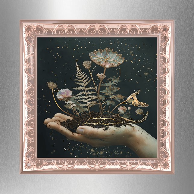 Blühender Garten in Handplakat Poster (Von Creator hochgeladen)