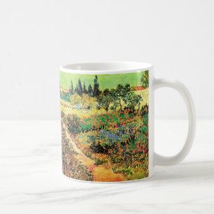 Blühender Garten mit Pfad durch Vincent van Gogh Kaffeetasse