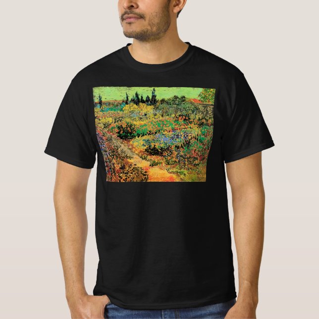 Blühender Garten mit Pfad durch Vincent van Gogh T-Shirt (Vorderseite)