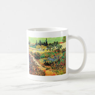 Blühender Garten mit Pfad, Vincent van Gogh Tasse