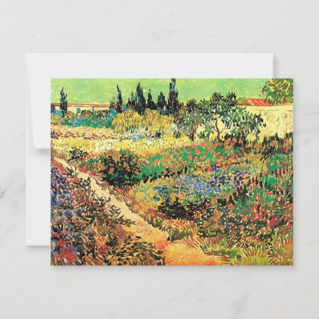 Blühender Garten mit Weg von Vincent van Gogh (Vorderseite)