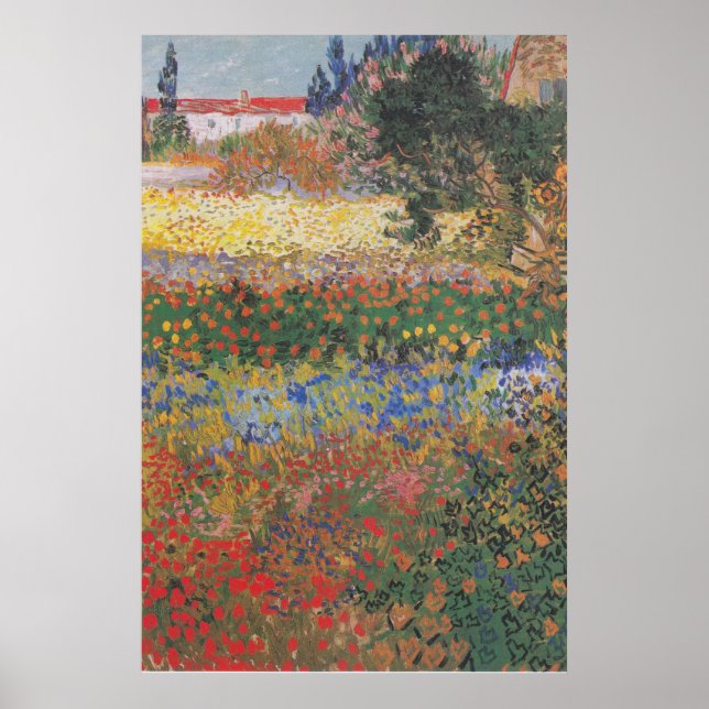 Blühender Garten - Vincent van Gogh Poster (Vorne)
