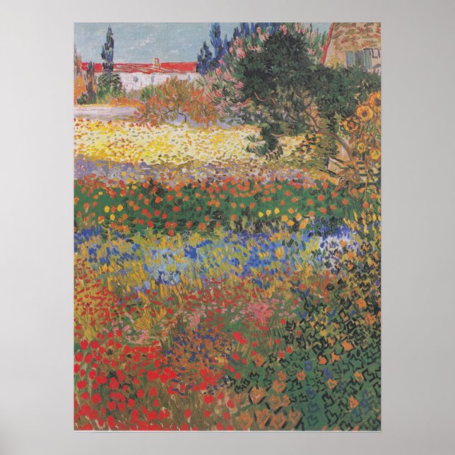 Blühender Garten - Vincent van Gogh Poster (Vorne)