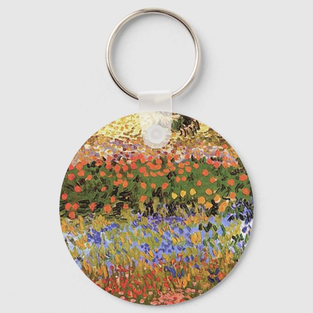 Blühender Garten, Vincent van Gogh. Schlüsselanhänger (Vorderseite)