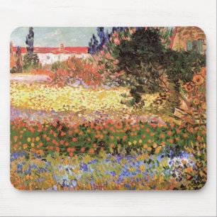 Blühender Garten von Vincent van Gogh Mousepad