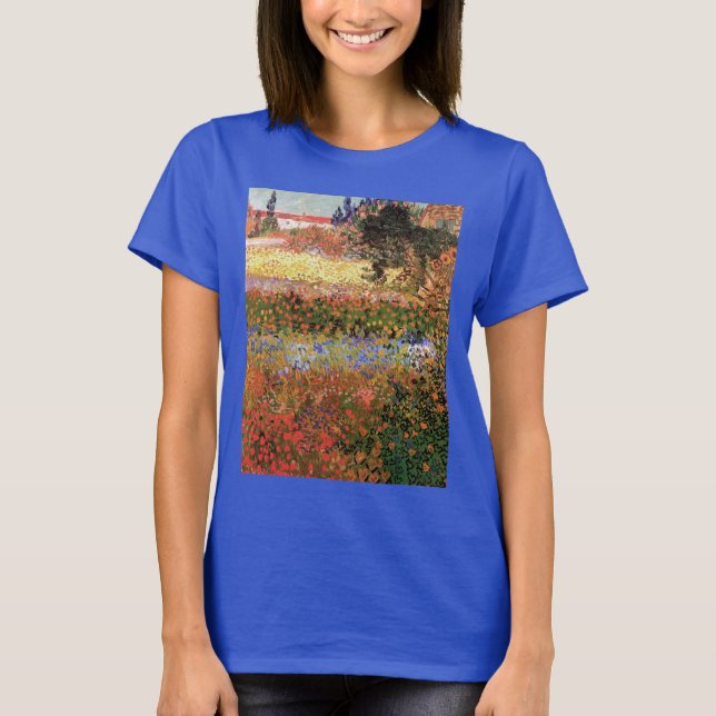 Blühender Garten von Vincent van Gogh T-Shirt (Vorderseite)