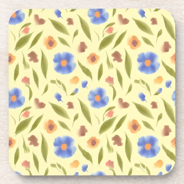 blühender, harter Kunststoff-Untersetzer Getränkeuntersetzer (Vorderseite)