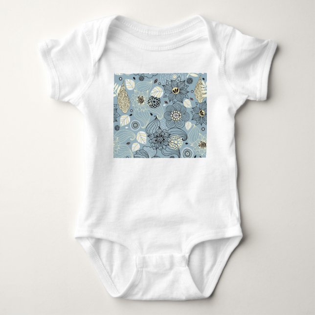 Blühender Herbst: Elegantes saisonales Design Baby Strampler (Vorderseite)