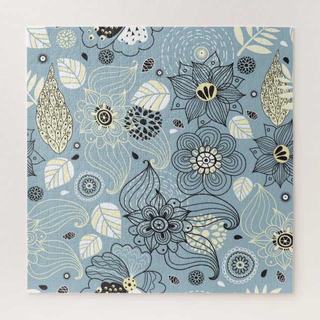 Blühender Herbst: Elegantes saisonales Design Puzzle (Vertikal)