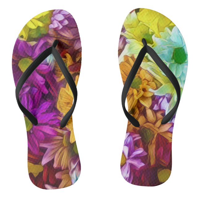 Blühender Herbst Flip Flops (Fußbett)