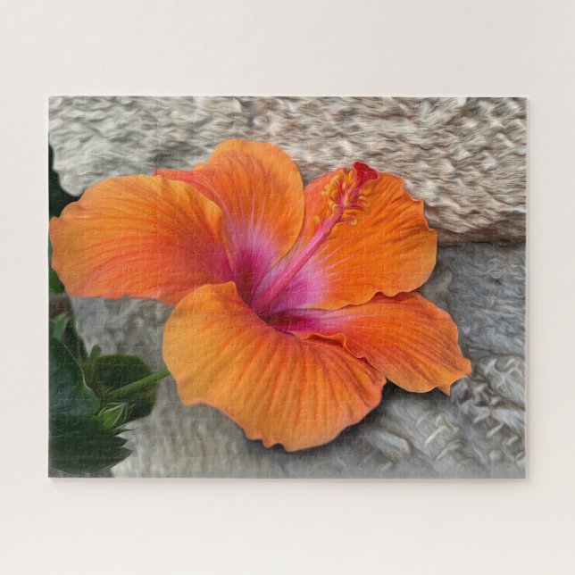 blühender Hibiskus Puzzle (Horizontal)