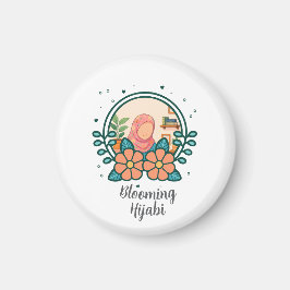 Blühender Hijabi-Magnet Magnet
