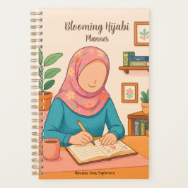Blühender Hijabi-Planer Planer