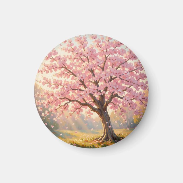 Blühender Kirschblütenbaum Frühling Magnet (Vorne)