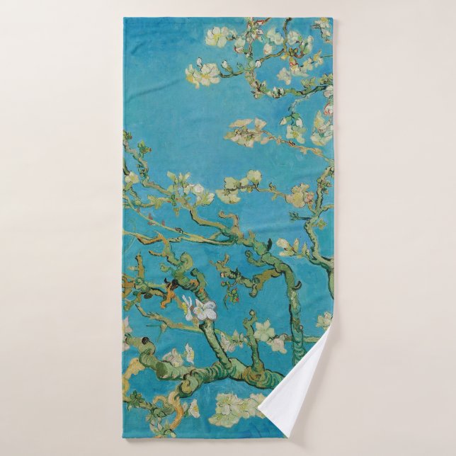 Blühender Mandelbaum durch Van Gogh Badehandtuch (Badehandtuch)