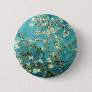 Blühender Mandelbaum - Vincent Van Gogh Button