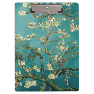Blühender Mandelbaum Vintager Blumenvan gogh Klemmbrett