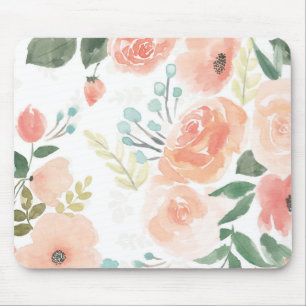 Blühender Pastellpfirsich der Freuden-  Mousepad