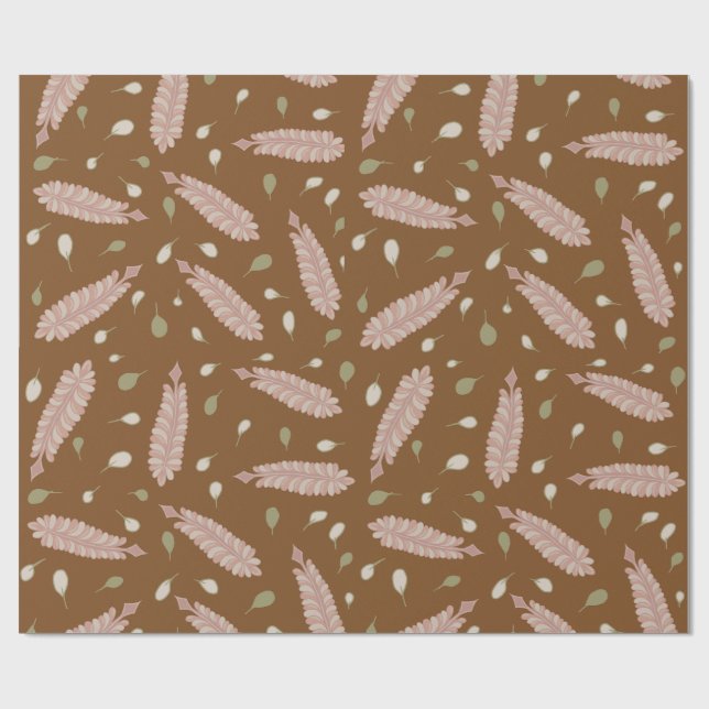 Blühender Pen-Garten – Elegantes Blumenverpackungs Geschenkpapier (Flach)