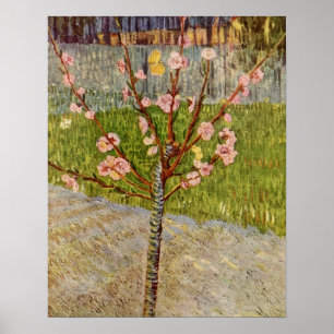 Blühender Pfirsichbaum von Vincent Willem van Gogh Poster