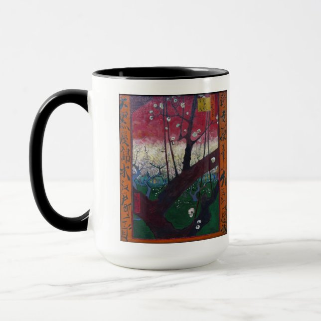 Blühender Pflaumen-Baum Van Gogh Tasse (Links)