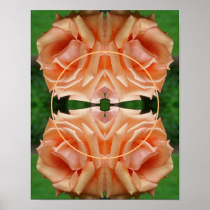 Blühender Rahmen für Rose erstellen Sie Ihr eigene Poster