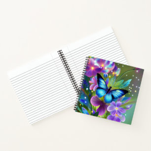 Blühender Schmetterling in Fairy Garden Notizbuch