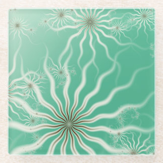 Blühender Strahln-Fraktal-GetränkeUntersetzer Glasuntersetzer