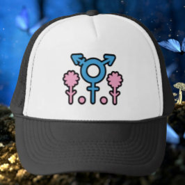 Blühender Trans Pride Symbol Trucker Hat Truckerkappe