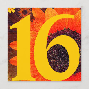 Blühender Traum 16 . Geburtstag Einladung individu