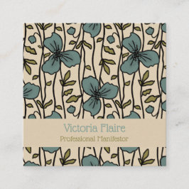 Blühender Vertikaler Garten Freuen Sie sich auf Aq Quadratische Visitenkarte