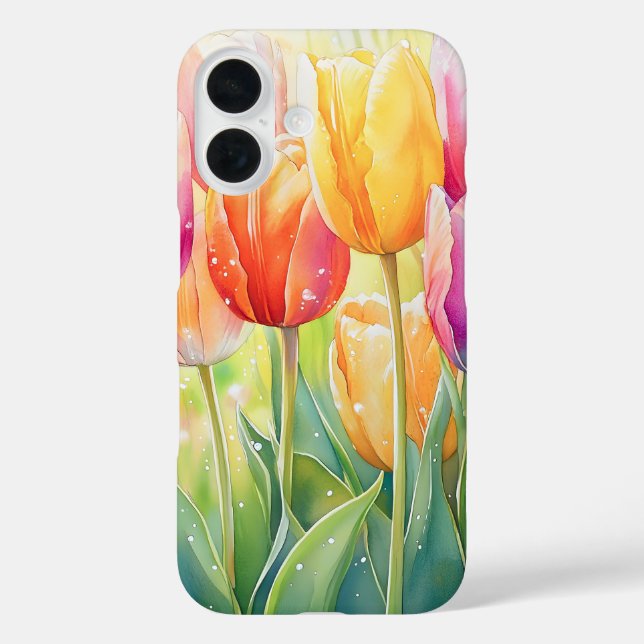 Blühender Wasserfarbener Frühlingsgarten Case-Mate iPhone Hülle (Rückseite)