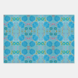 Blühendes Bluebells Blumenpapier Geschenkpapier Set