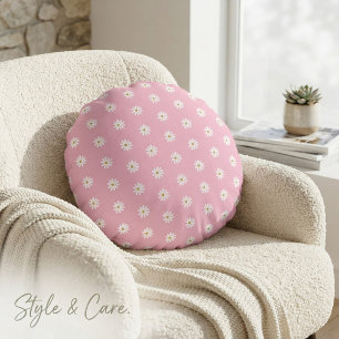 Blühendes Blumendesign Runde Kissen für Home-Dekor