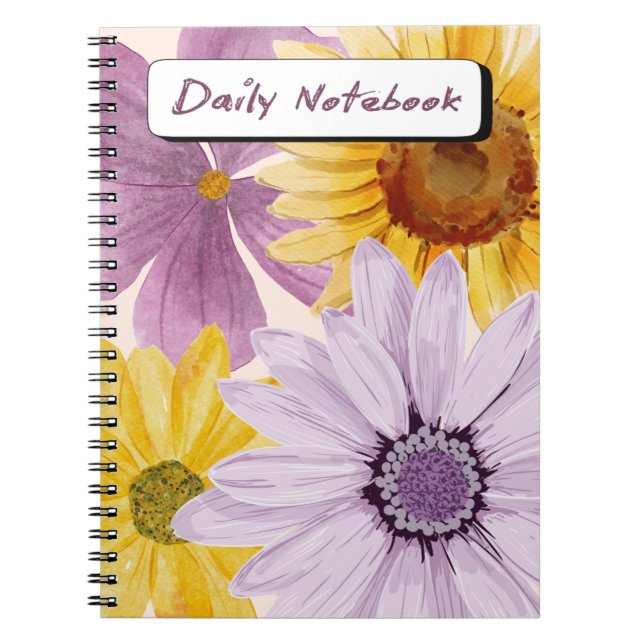 Blühendes Blumennotizbuch Notizblock (Vorderseite)