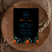 Blühendes botanisches Brautparty Orange Floral