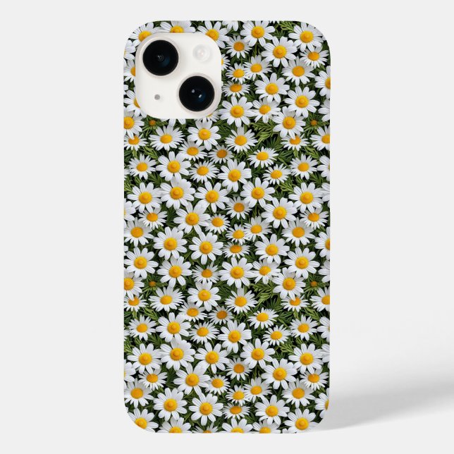 Blühendes Camomiles-Floral Muster 2 - iPhone Case (Rückseite)