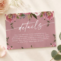 Blühendes Chic Wild Rose Pink Hochzeitsdetails