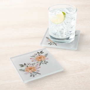 Blühendes Duett Glasuntersetzer